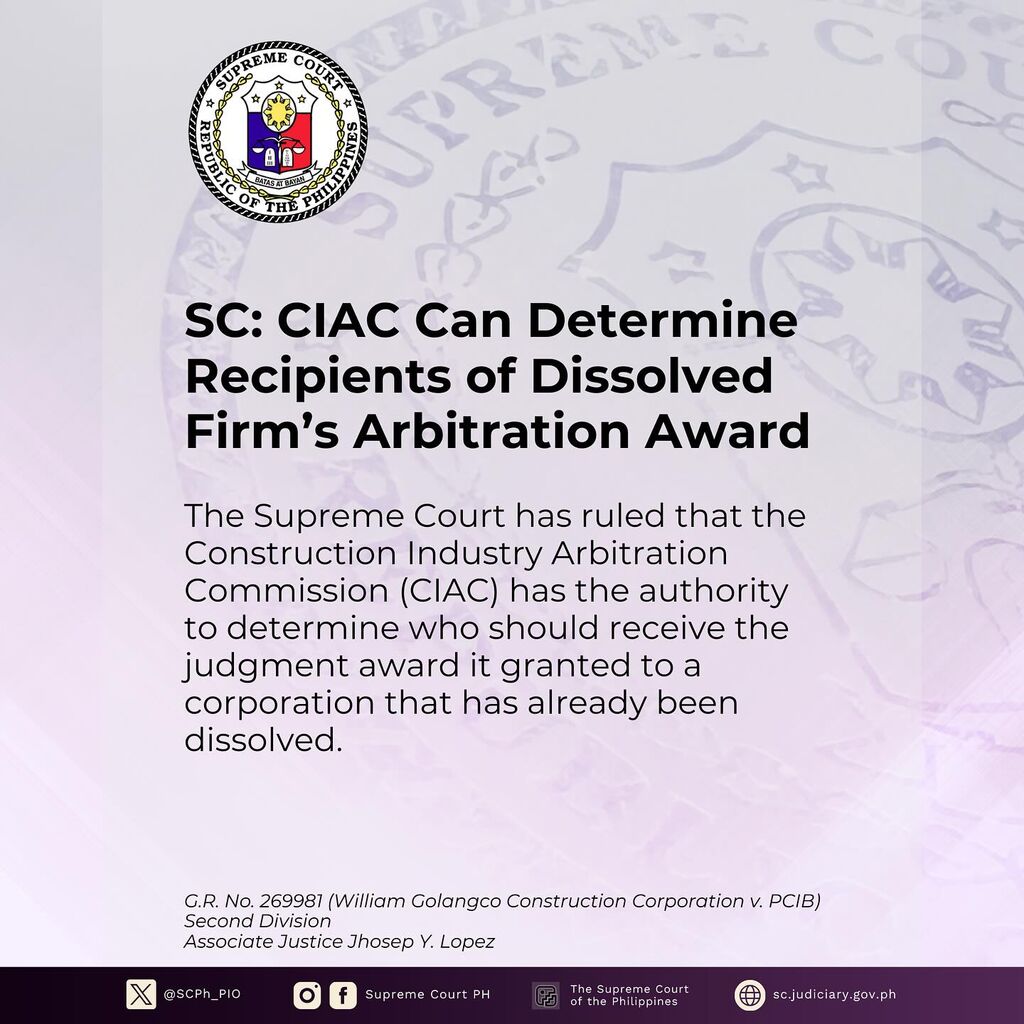 SC: CIAC Can Determine Recipients of Dissolved Firm&rsquo;s Arbitration Award