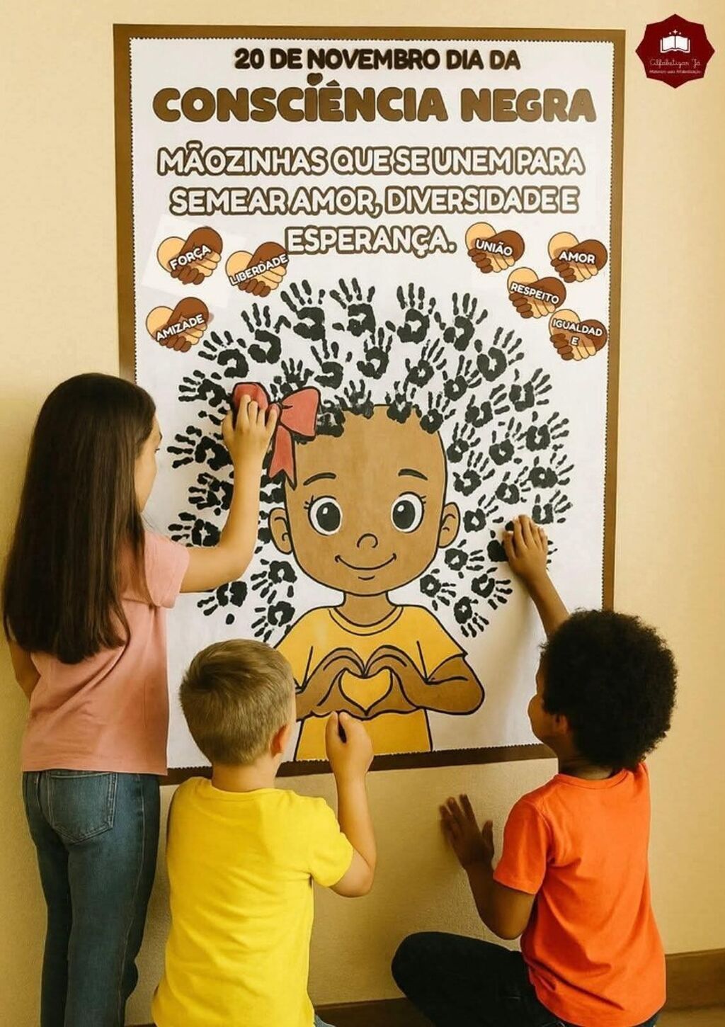 Painel interativo Consci&ecirc;ncia Negra