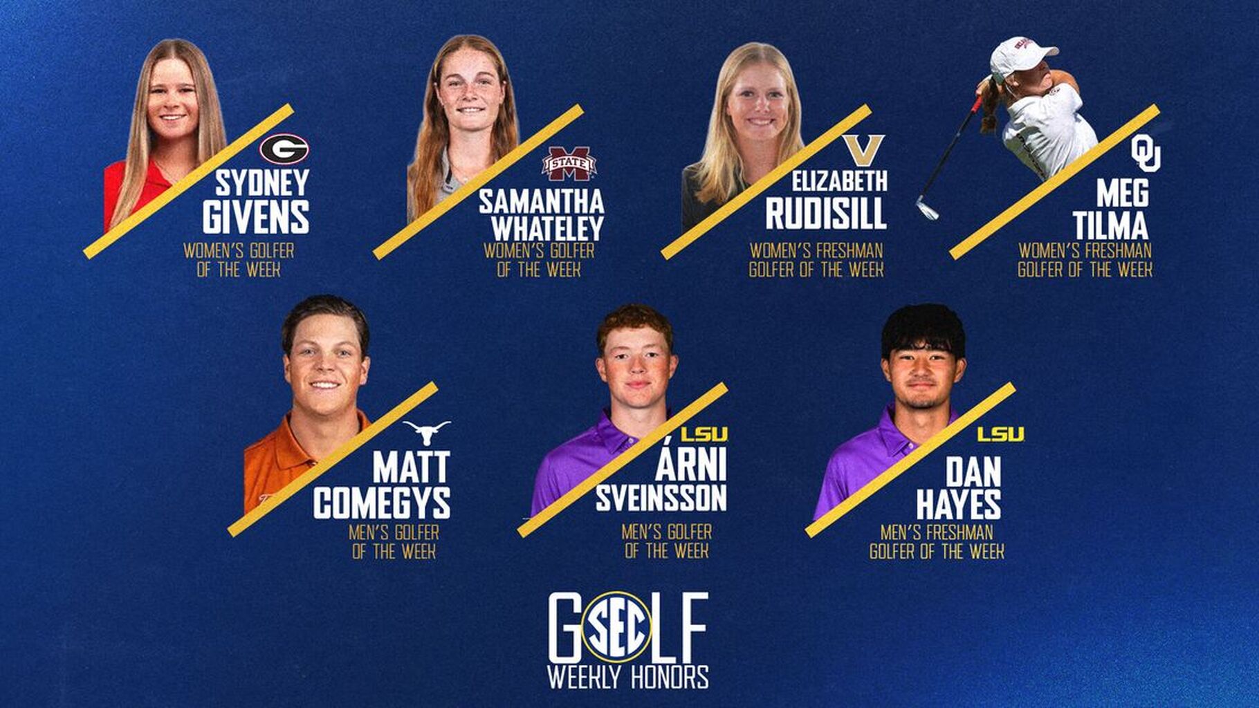 SEC Golf Athletes of the Week: Sept. 24