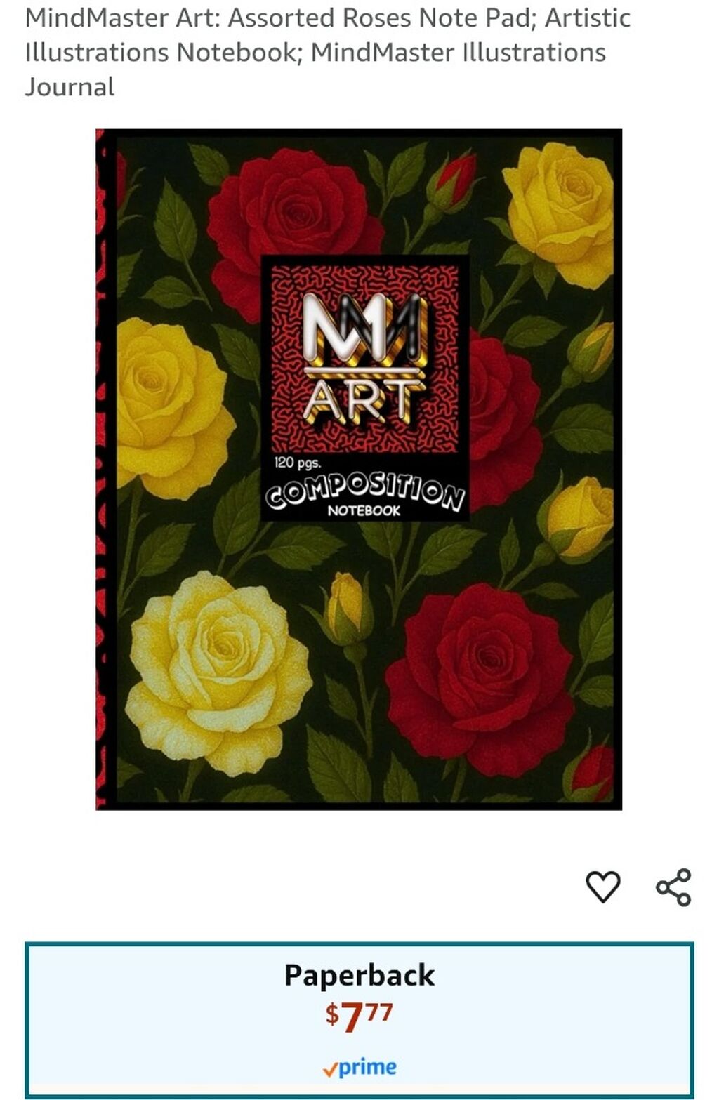 MindMaster Art Notebook: Assorted Roses