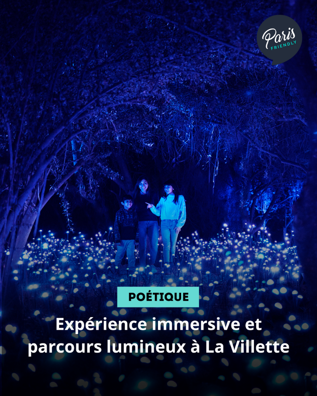 Exp&eacute;rience immersive et parcours lumineux &agrave; La Villette