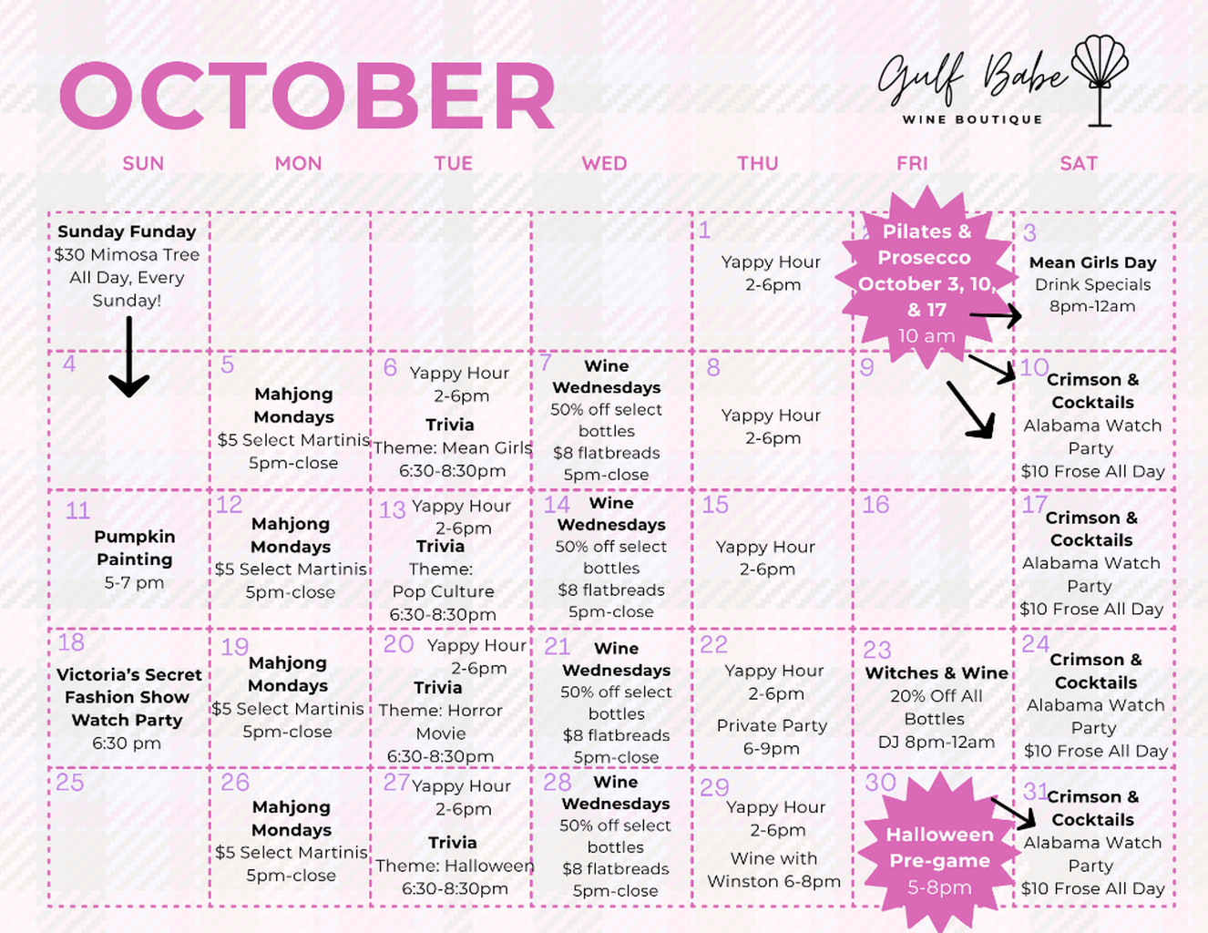 Upcoming Events Calendar