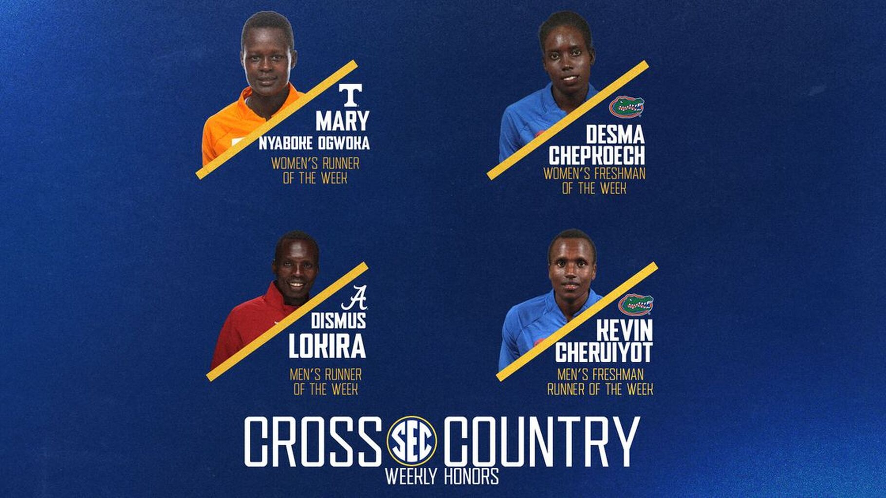 SEC Cross Country Athletes of the Week: Sept. 30