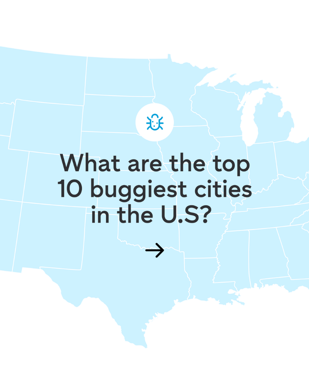 What are the top 10 buggiest cities in the U.S?