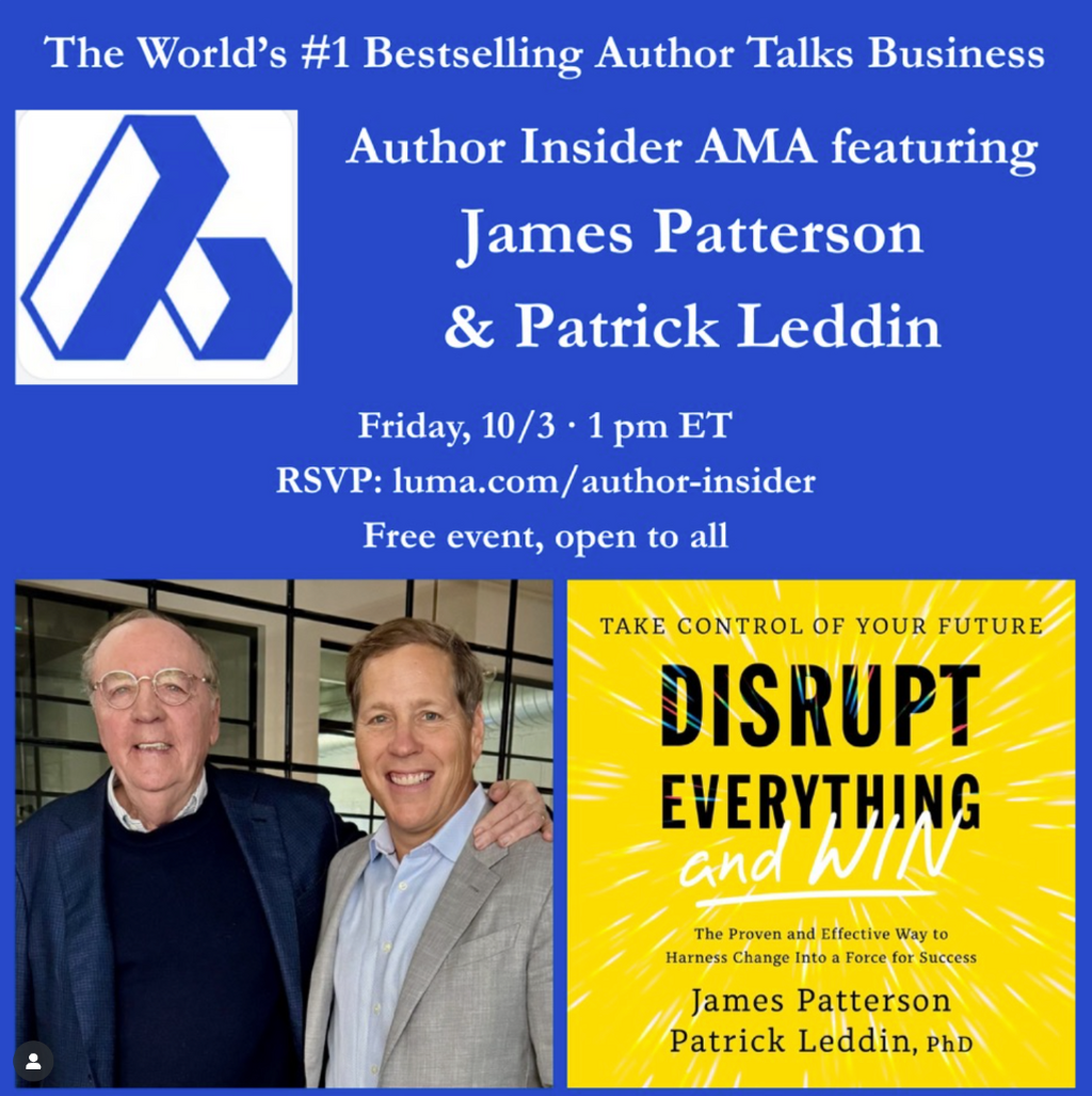 AMA with James Patterson and Patrick Leddin: The Art of Co-Authoring a Bestseller &middot; Luma