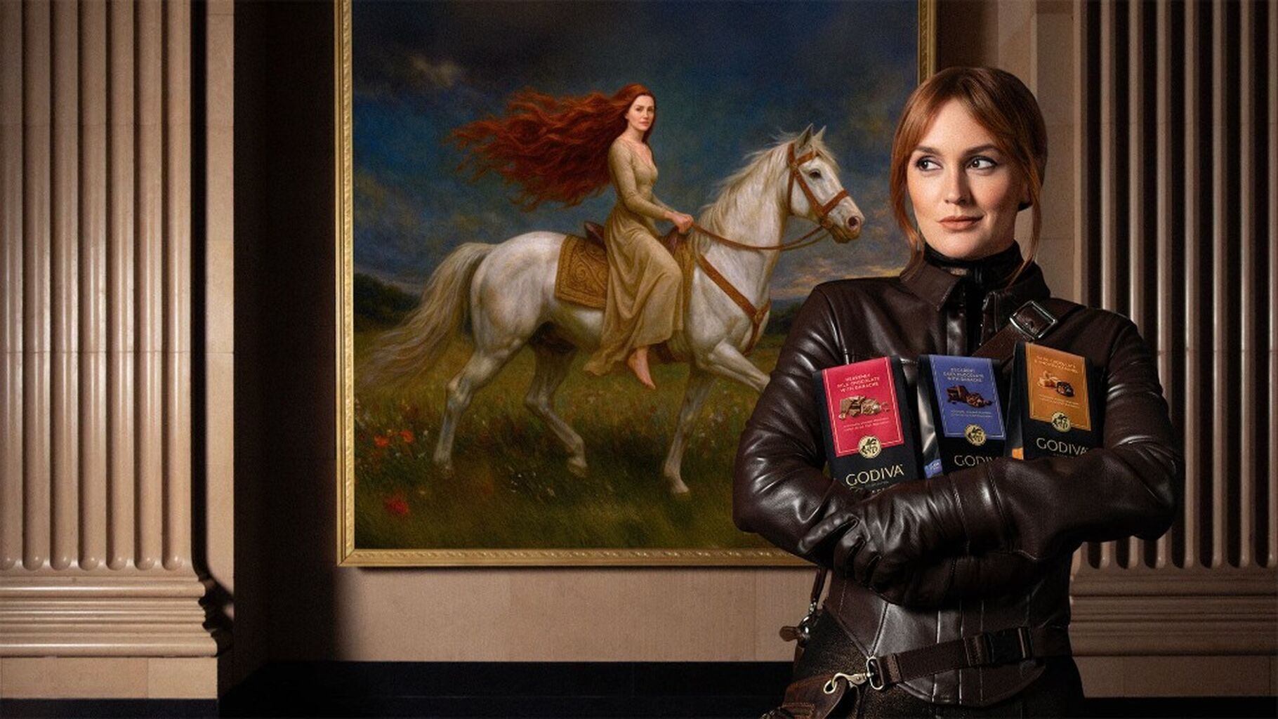 Godiva casts Leighton Meester in reverse art heist to kick off brand refresh