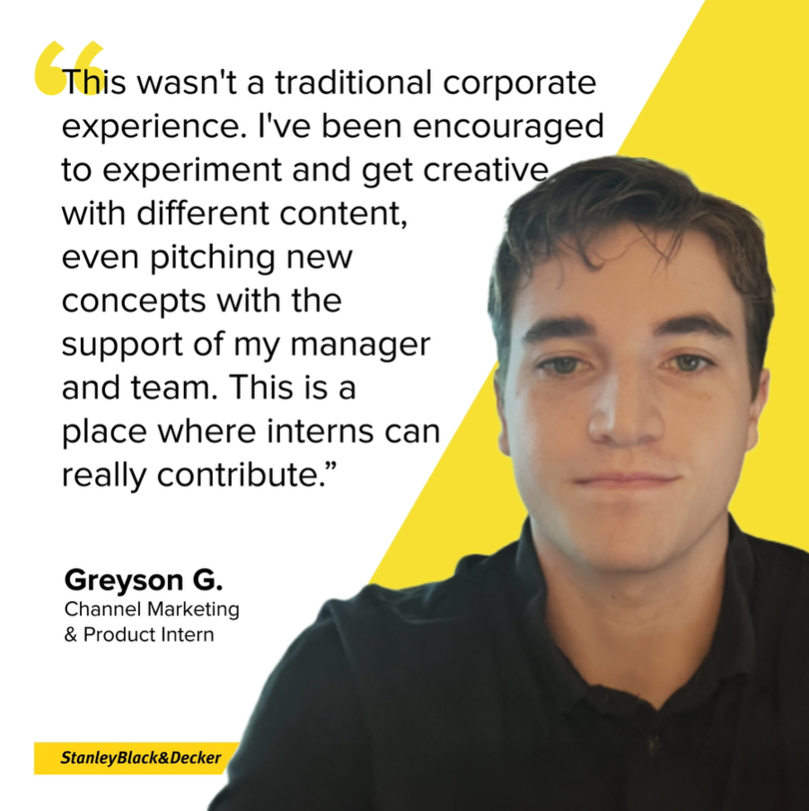 Intern Impact: Greyson and Michelle Share The Stanley Black & Decker Journey
