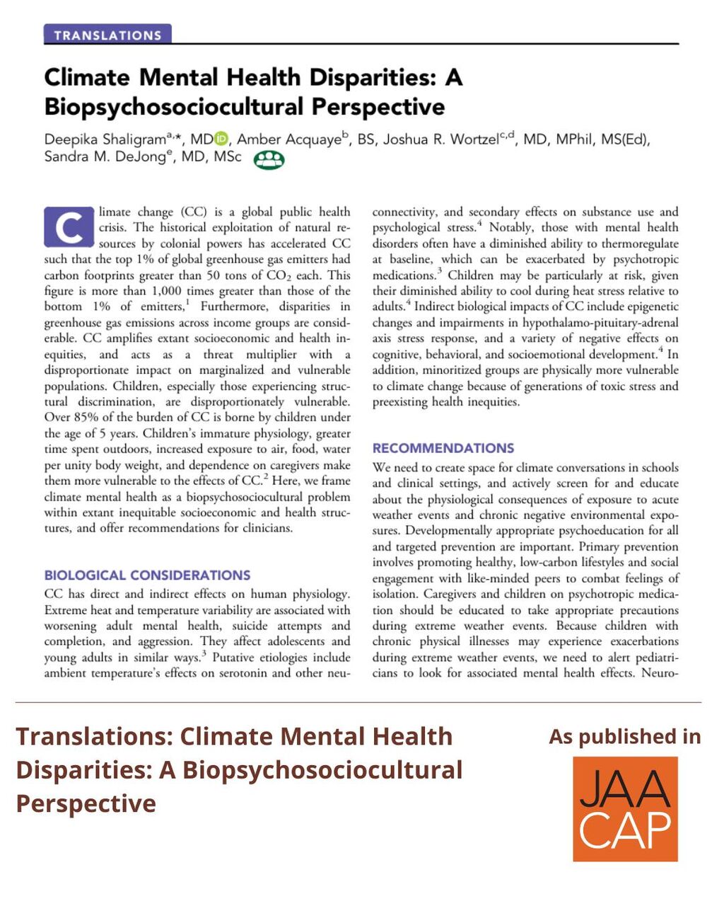 JAACAP 1025 Climate Mental Health Disparities