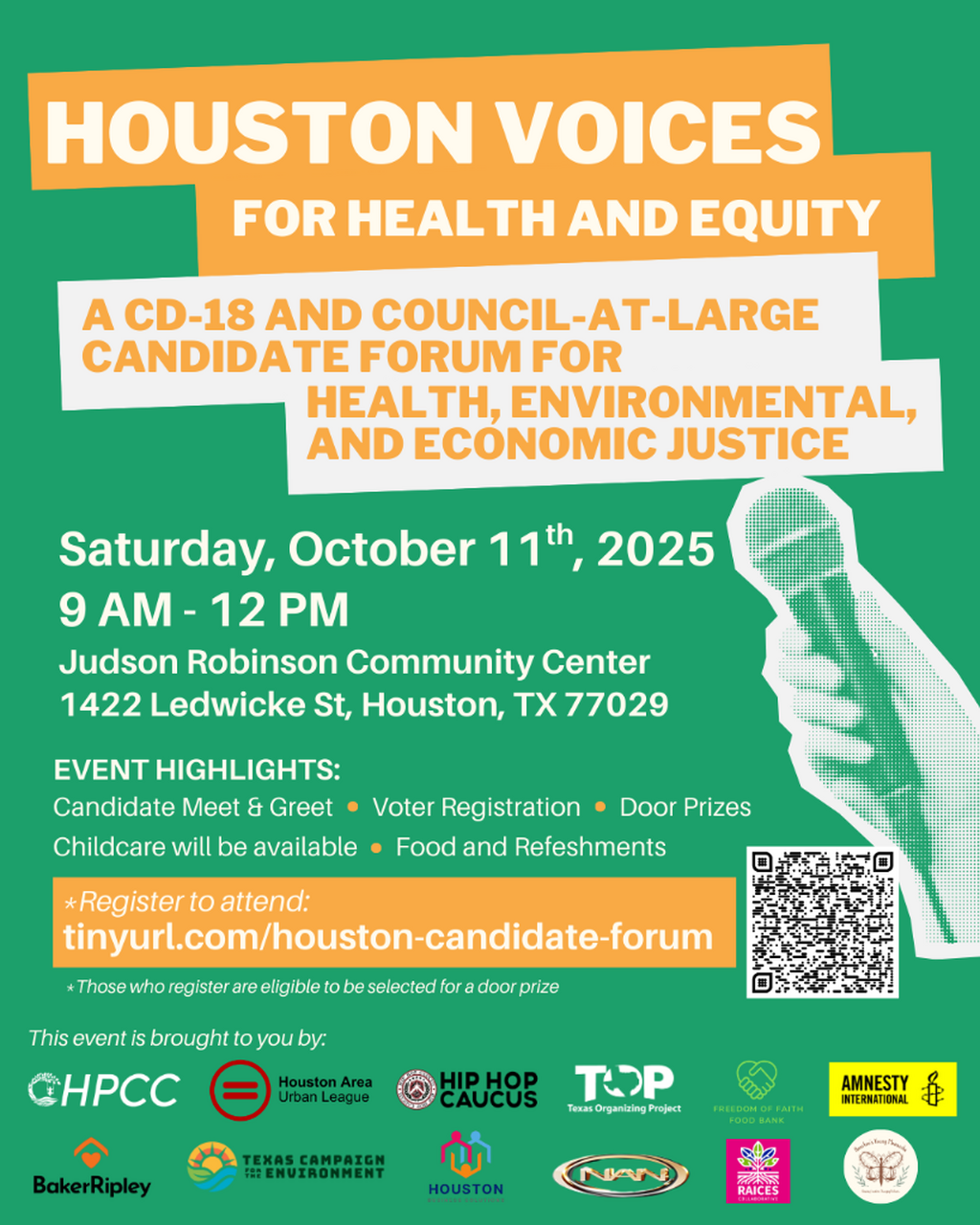 Houston Voices for Health and Equity: A CD-18 and Council-At-Large Candidate Forum