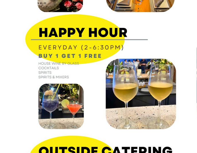 🍸🥂🍺 Happy Hour: Every Day (2-6:30pm)🍸🥂🍺