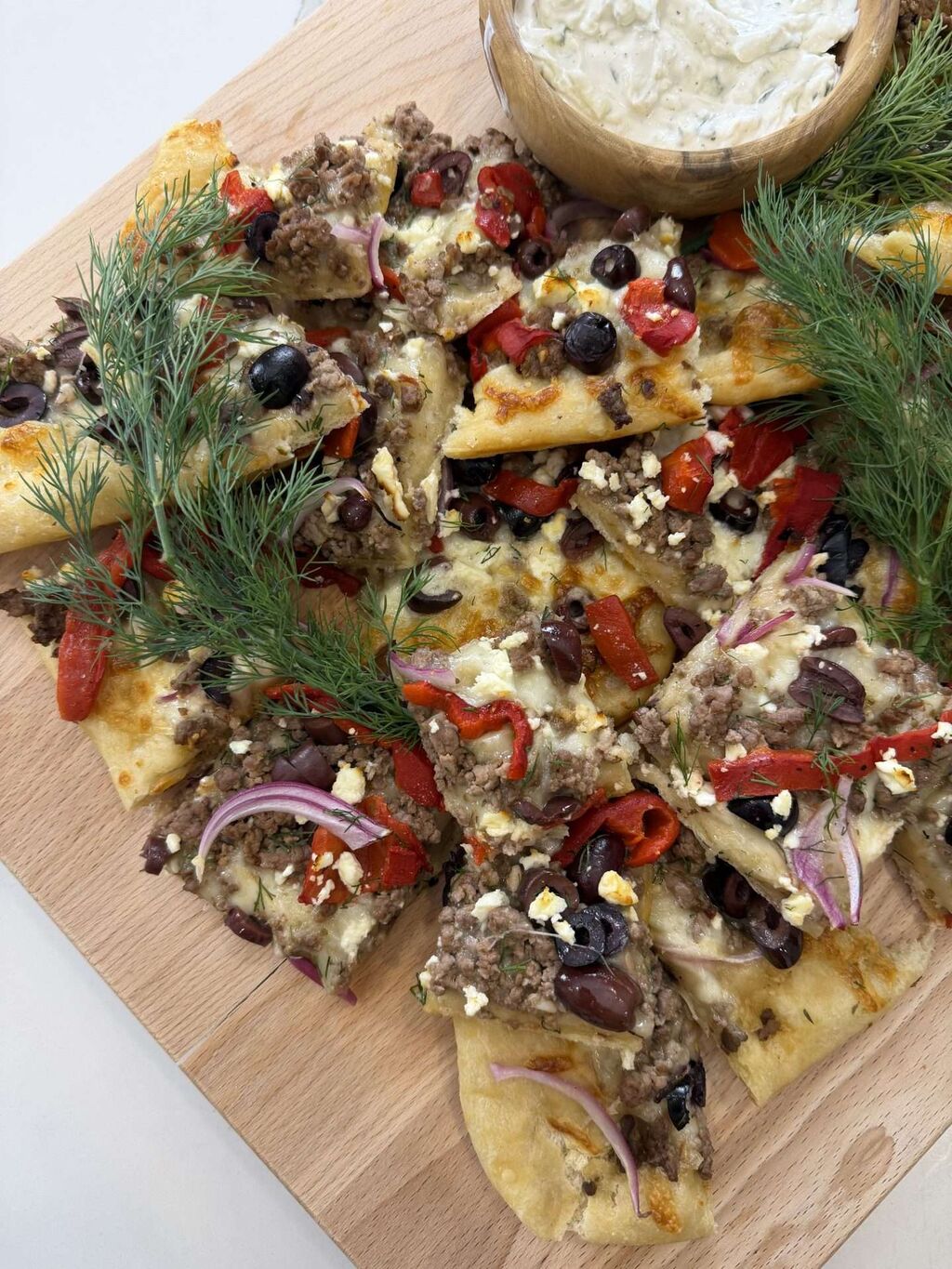 Mediterranean Pizza with American Lamb