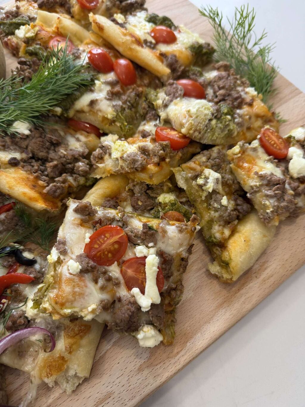 American Lamb Pesto Pizza
