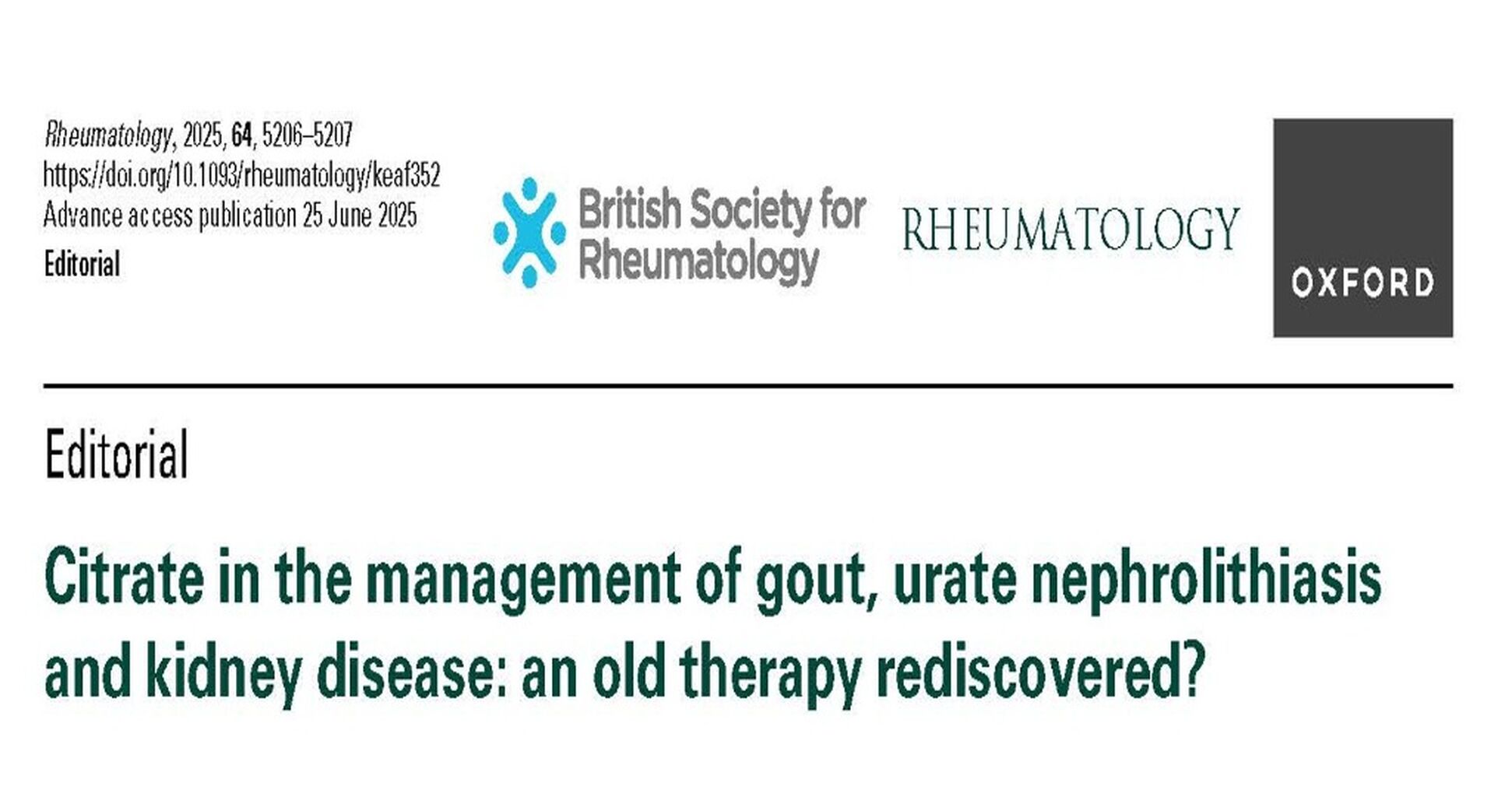Citrate in the Management of Gout