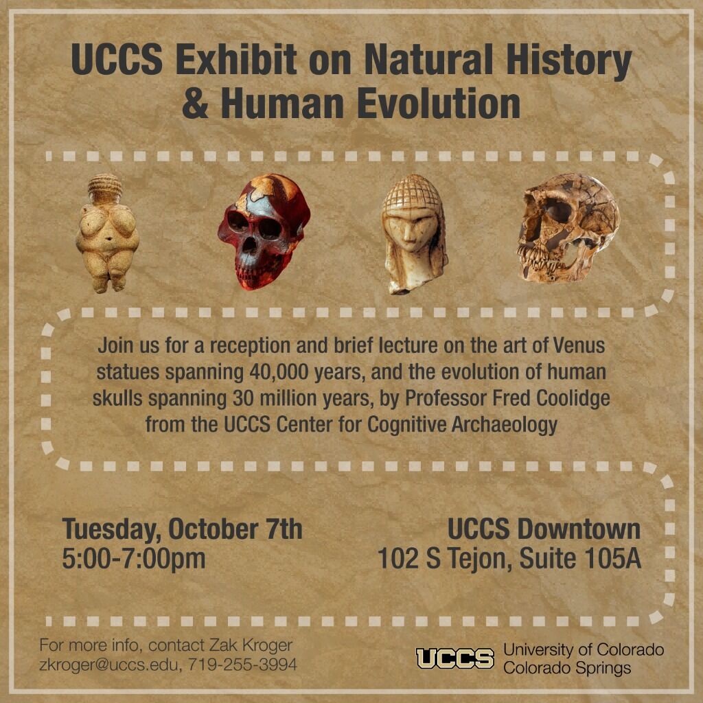 UCCS Downtown Artifact Exhibit and Reception!