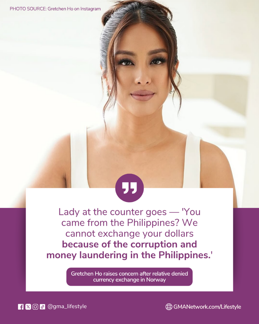 Gretchen Ho raises concern after relative denied currency exchange in Norway