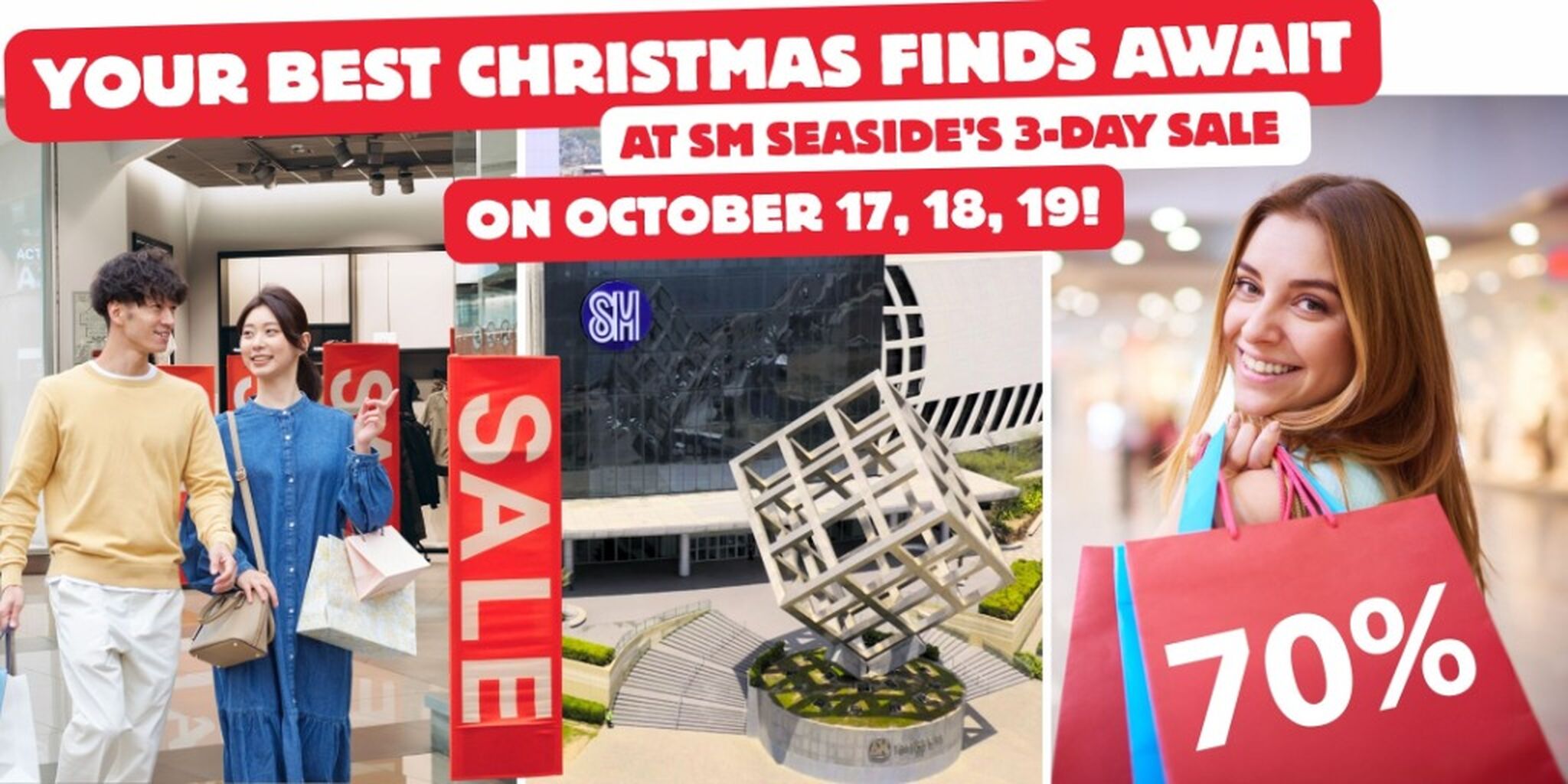 Your best Christmas finds await at SM Seaside&rsquo;s  3-day sale on October 17, 18, 19! 