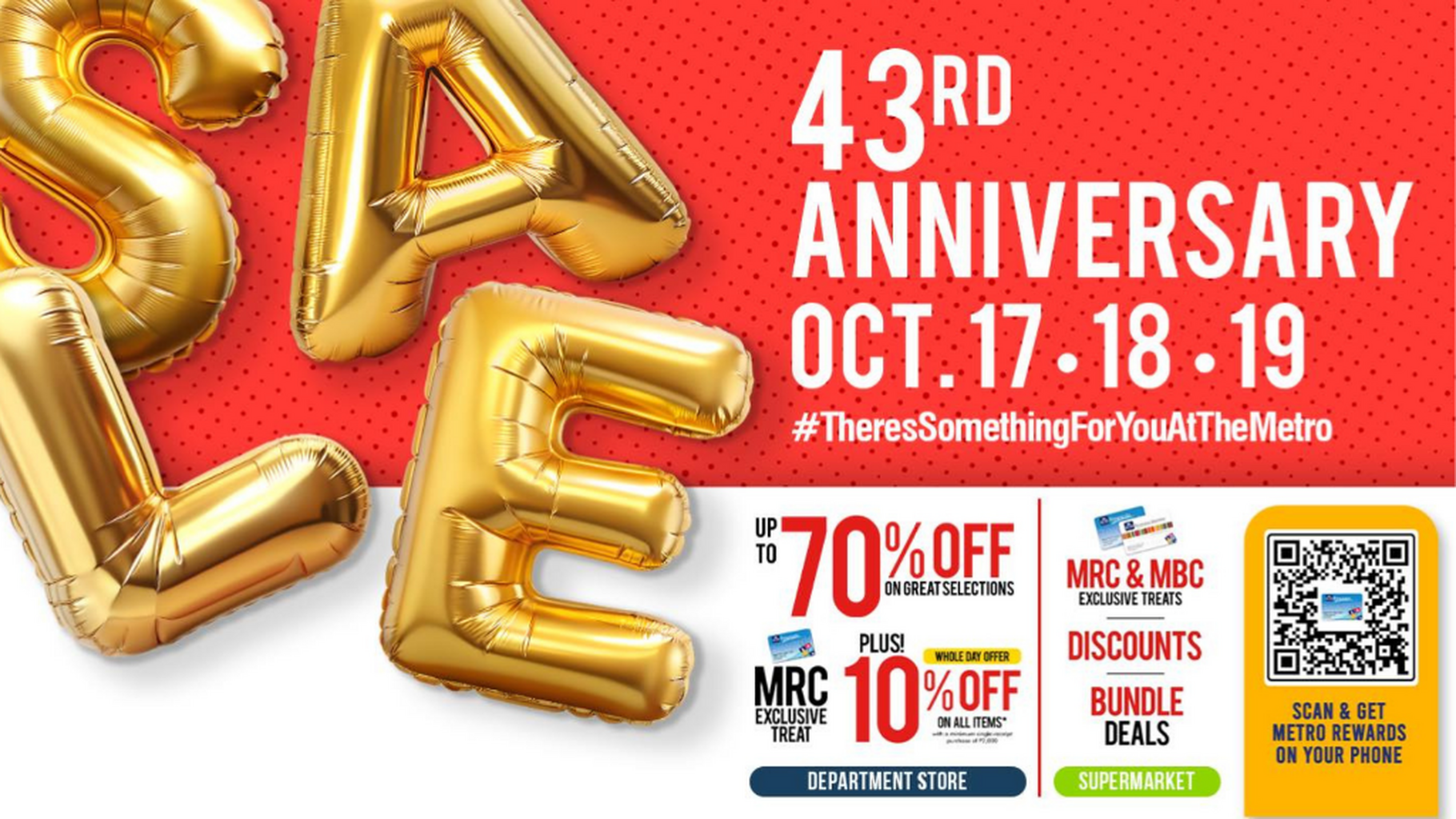 The Metro Stores celebrates 43rd Anniversary with Its biggest sale yet!