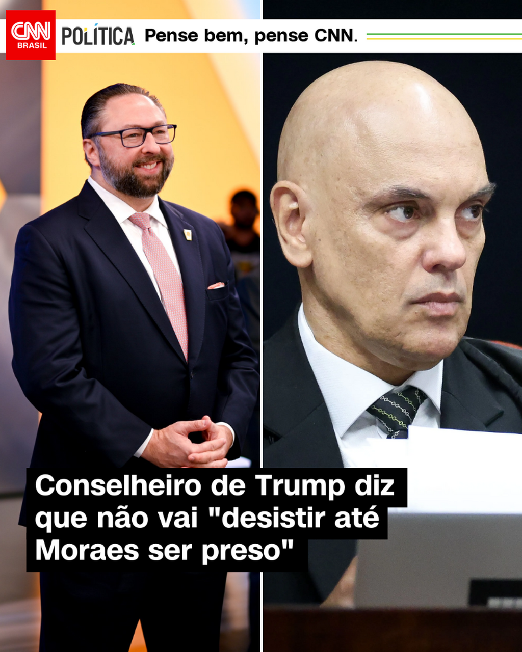Conselheiro de Trump diz que n&atilde;o vai "desistir at&eacute; Moraes ser preso"