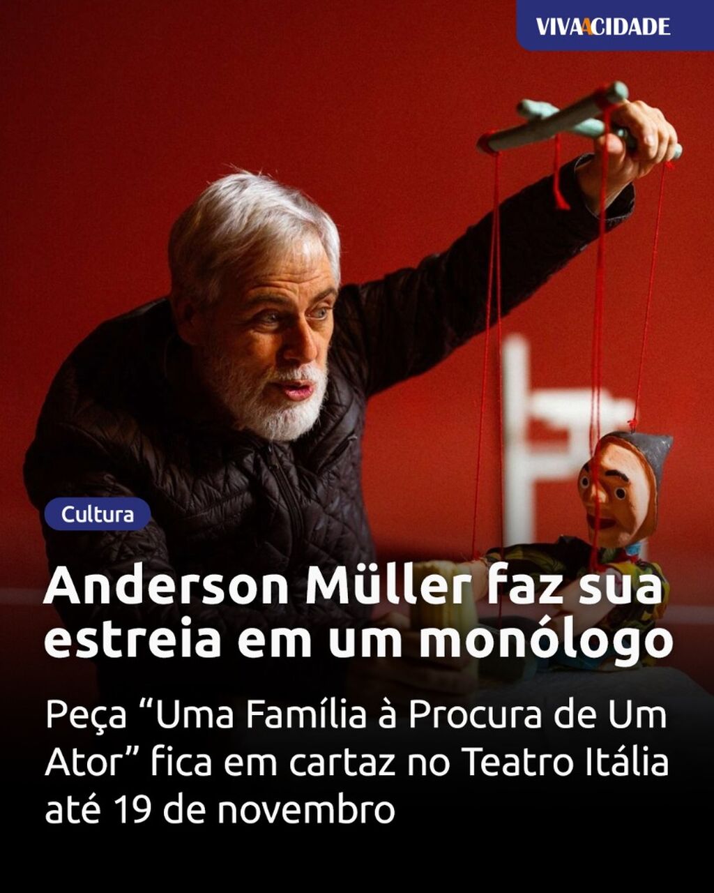 Anderson M&uuml;ller faz sua estreia em um mon&oacute;logo