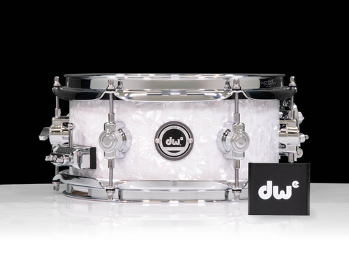 DWe 5x10 White Marine Pearl Snare Drum Bundle (Drum, Hub and Software)