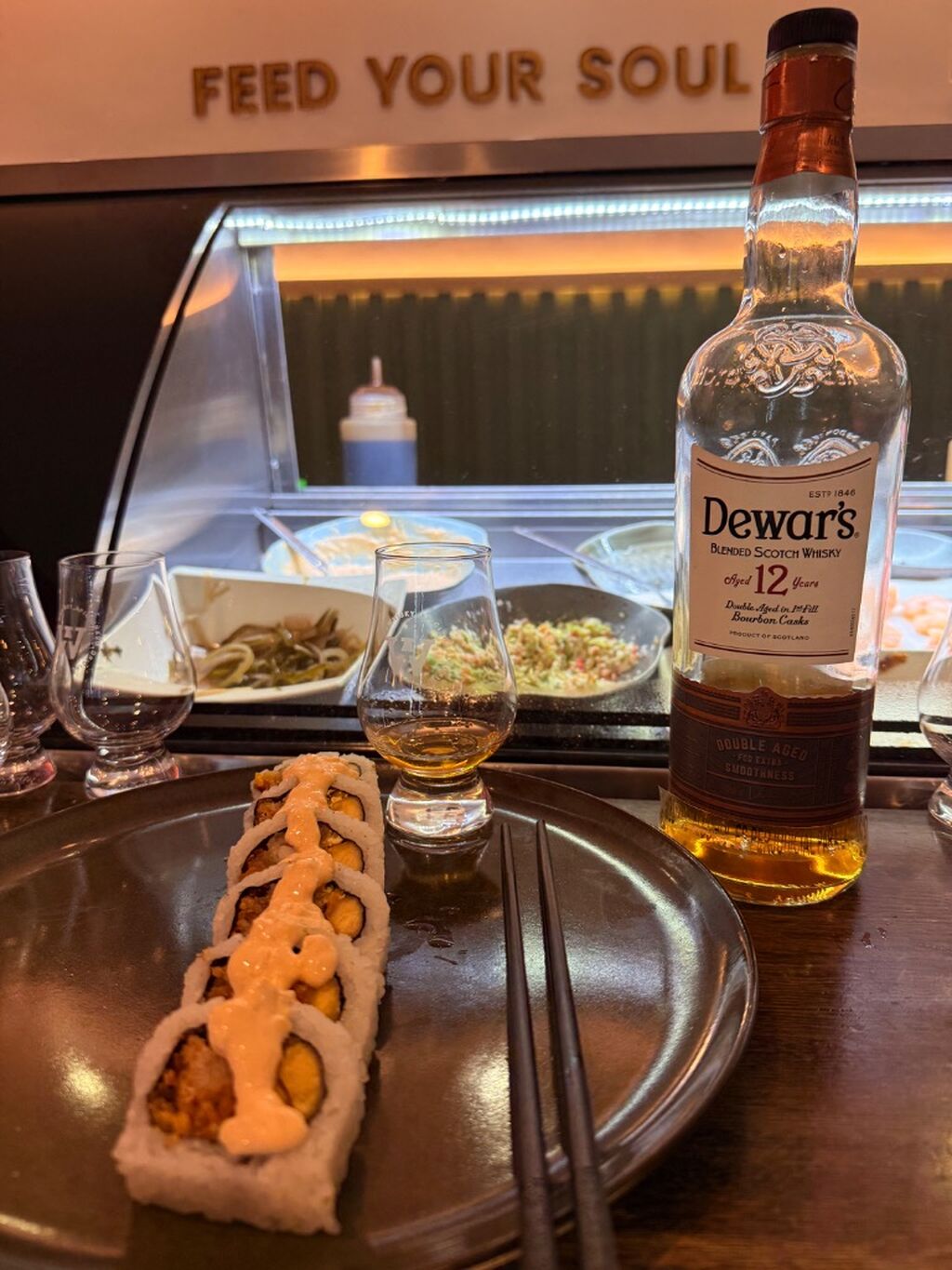 Catas de sushi y whisky