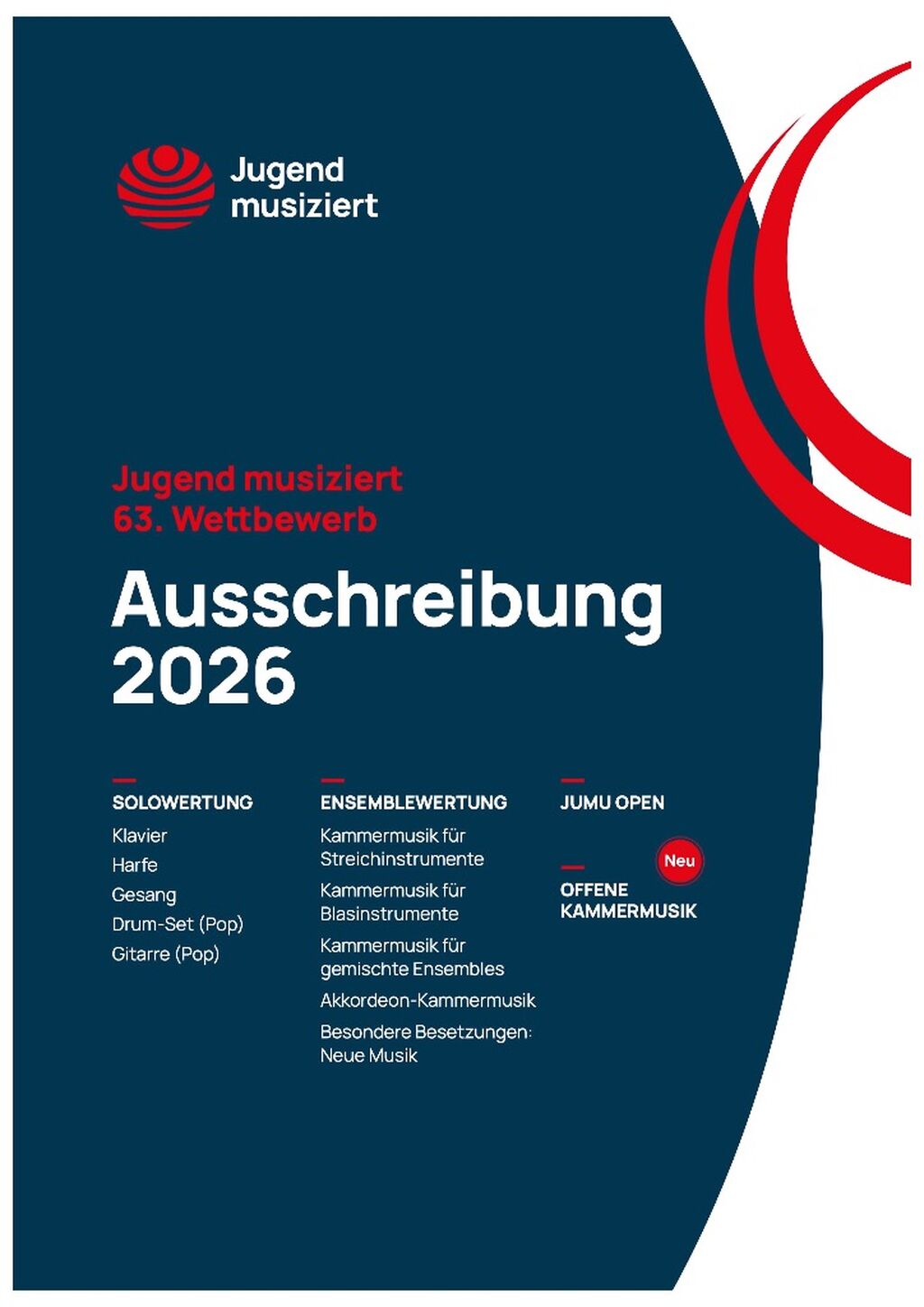 Jugend musiziert 2026 - Official Announcement