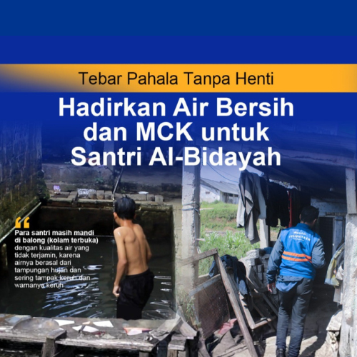 Tebar Pahala Tanpa Henti, Hadirkan Air Bersih dan MCK untuk Santri Al-Bidayah