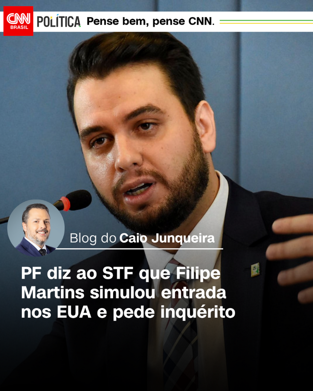PF diz ao STF que Filipe Martins simulou entrada nos EUA e pede inqu&eacute;rito