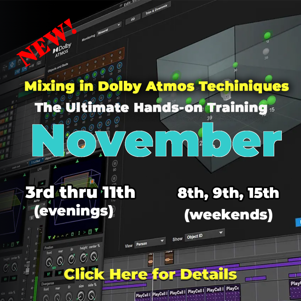 Mixing in Dolby Atmos