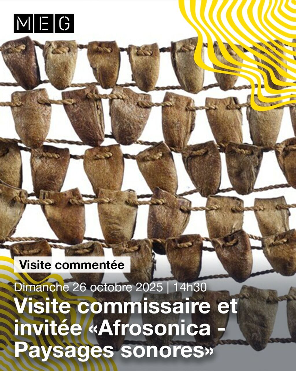 📢 Visite commissaire et invit&eacute;e &laquo;Afrosonica - Paysages sonores&raquo; 📢