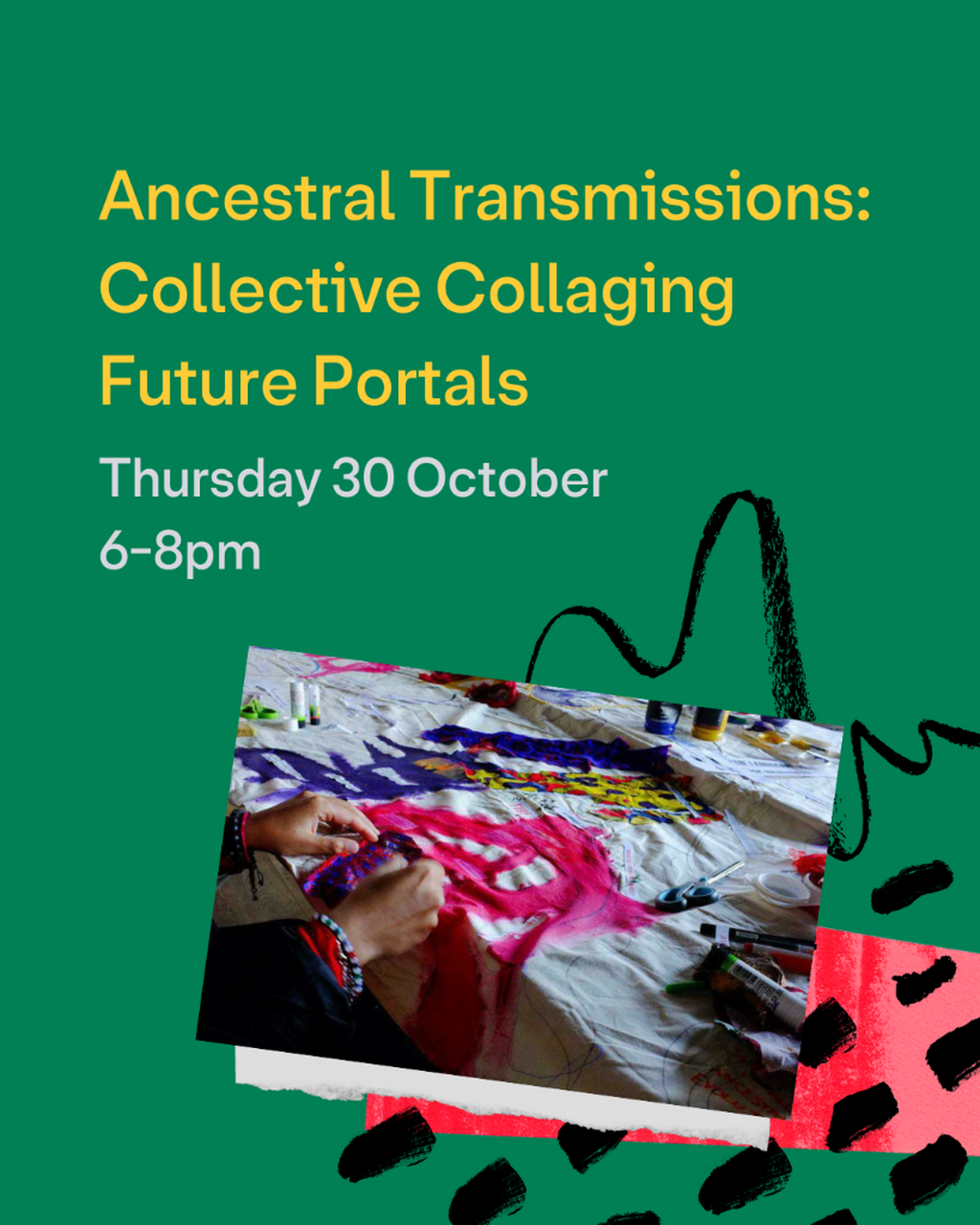 Ancestral Transmissions: Collective Collaging Future Portals