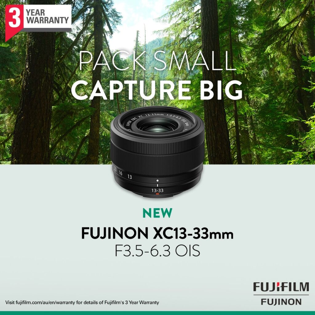 FUJIFILM AUSTRALIA ANNOUNCES NEW LENS  FUJINON XC13-33mmF3.5-6.3 OIS