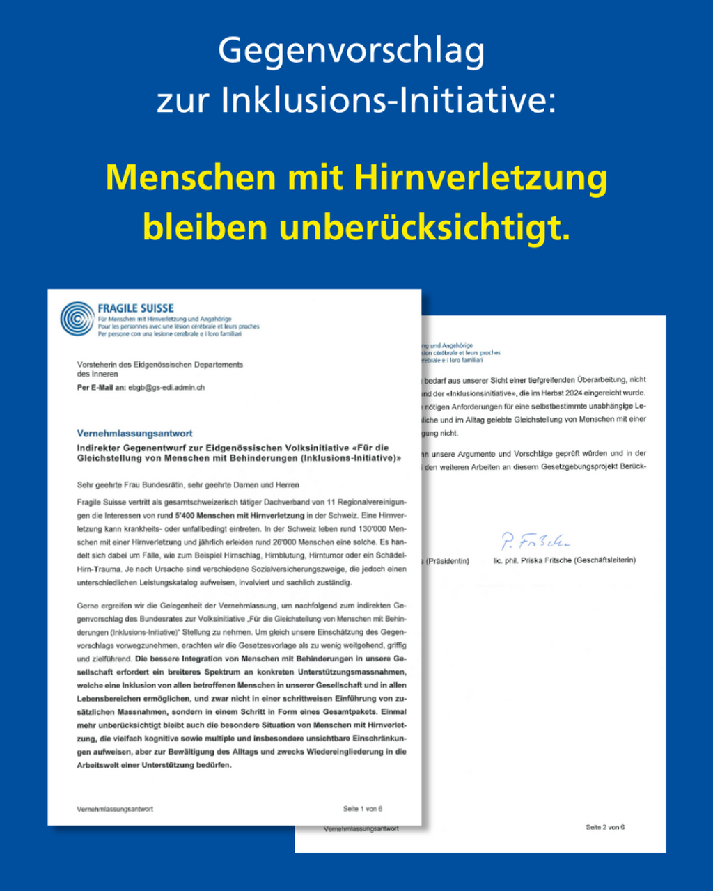 Vernehmlassungsantwort
