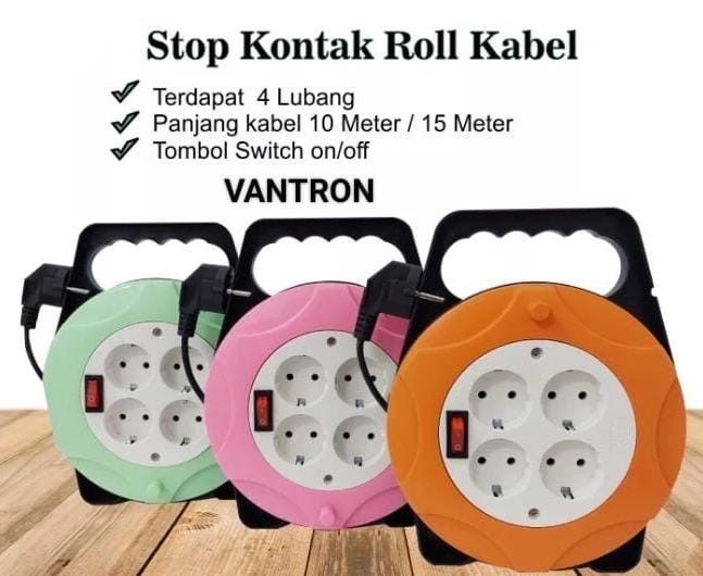 31. Vantron kabel roll panjang 10m + saklar