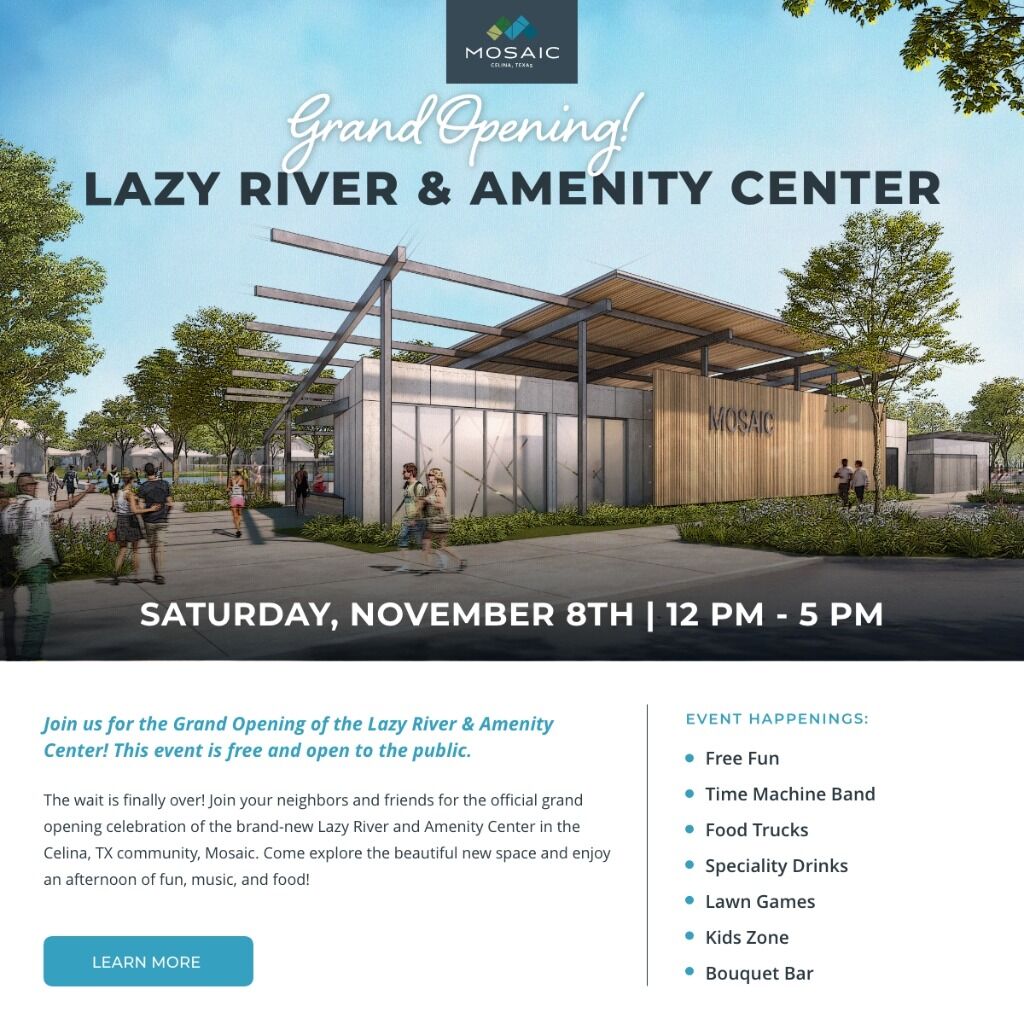 Mosaic Grand Opening: Lazy River & Amenity Center Reveal