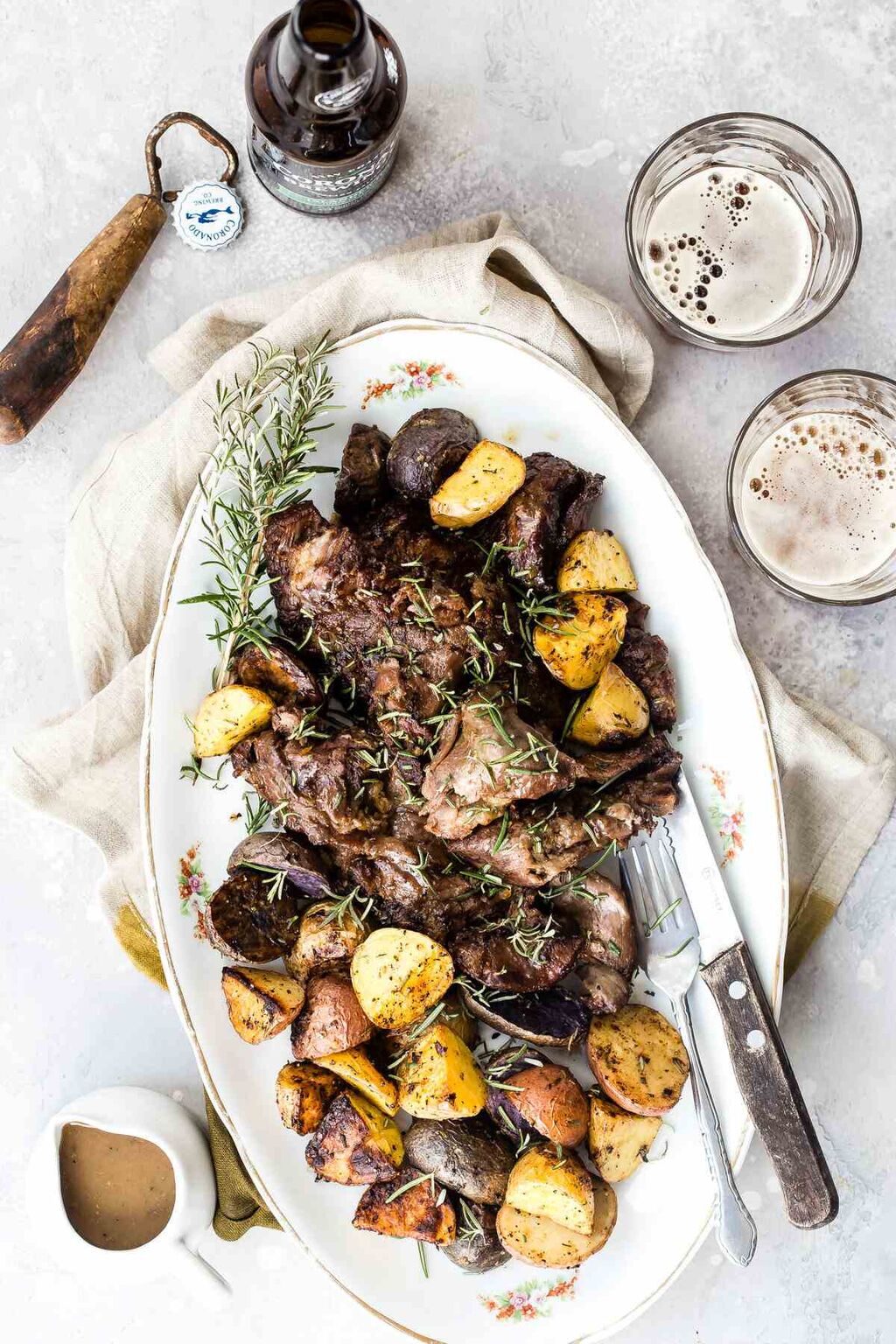 Slow Cooked Beer Braised American Lamb Shoulder