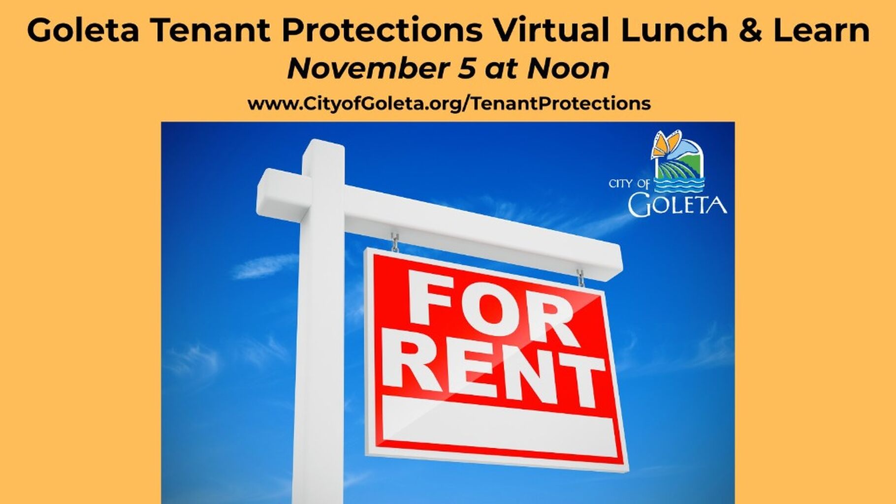 Virtual Lunch & Learn on Tenant Protections in Goleta (11/5 at noon)