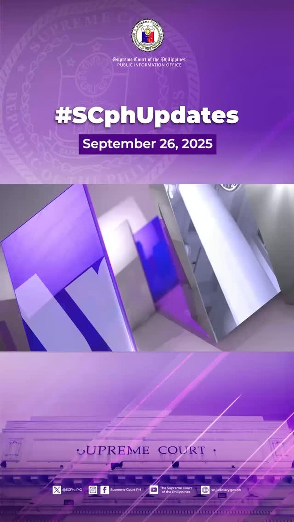 #SCPHUPDATES - SEPTEMBER 26, 2025