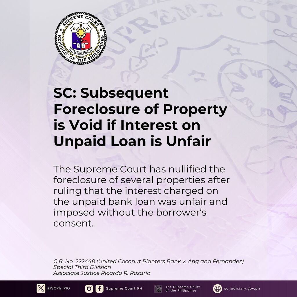 SC Nullifies Foreclosure Over Unfair Loan Interest