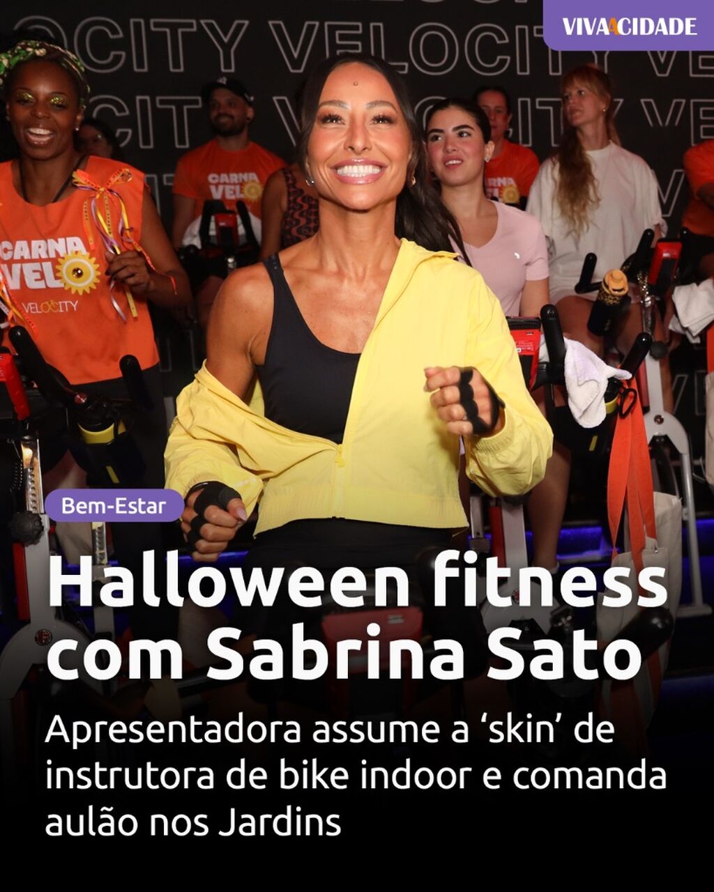 Halloween fitness com Sabrina Sato