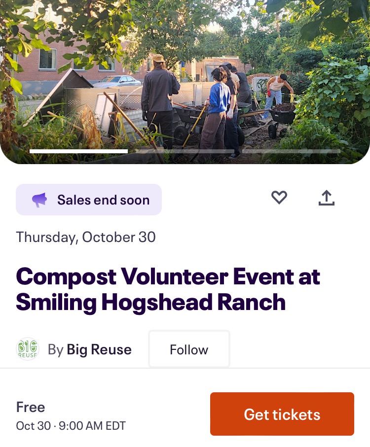 10/30, 9am | Compost Workday (Smiling Hogshead Ranch)