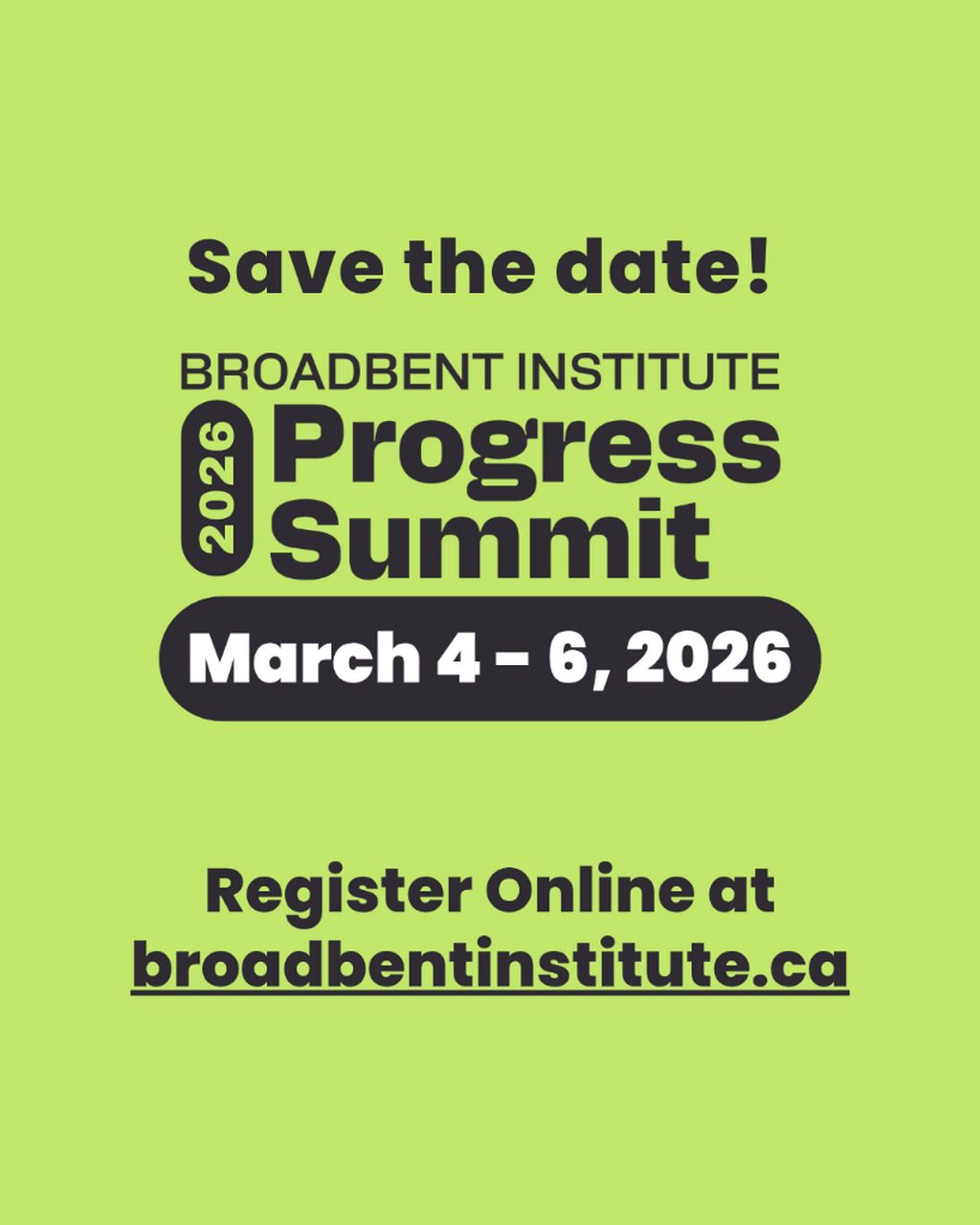 2026 Progress Summit - Broadbent Institute