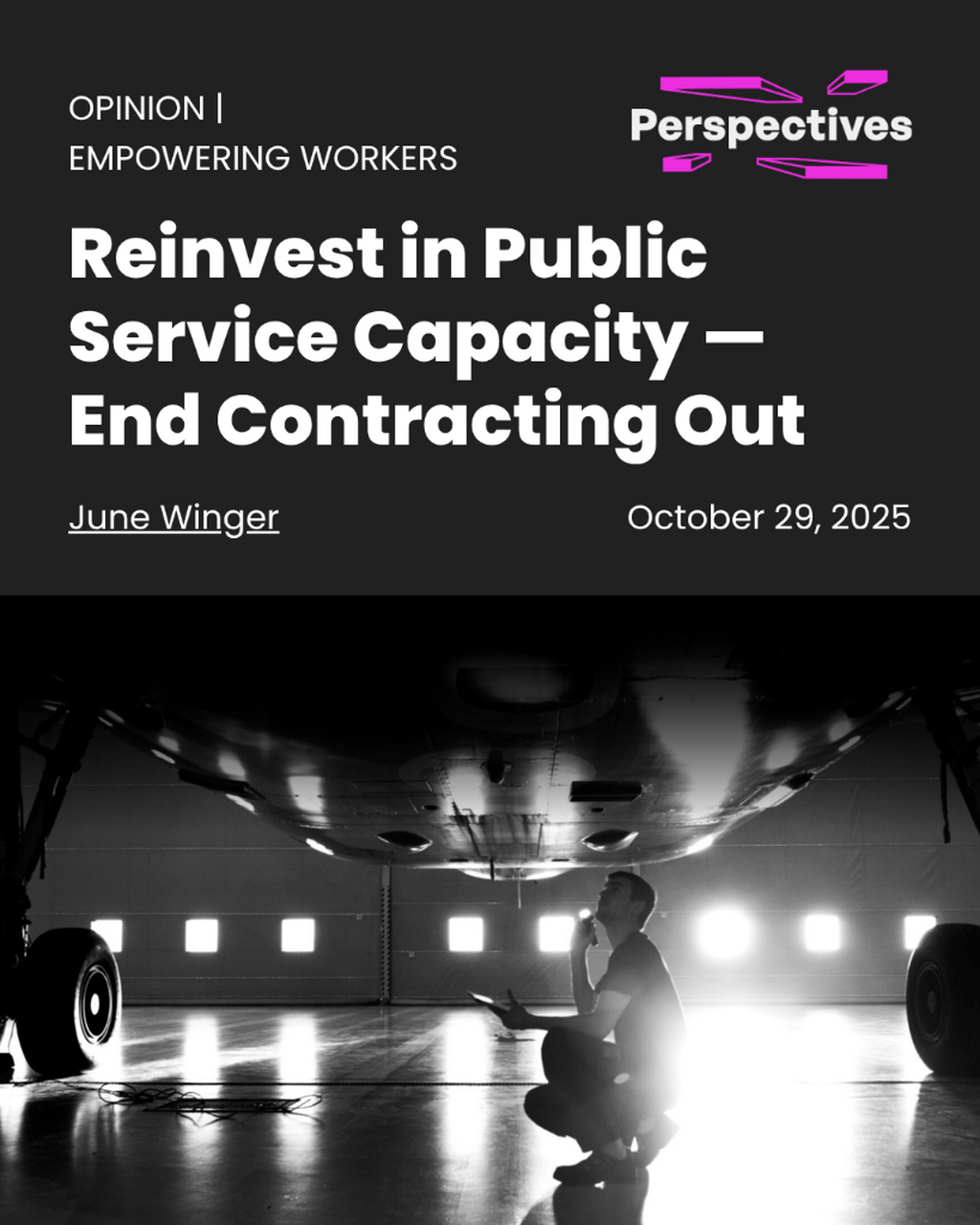 Reinvest in Public Service Capacity &mdash; End Contracting Out | Perspectives Journal