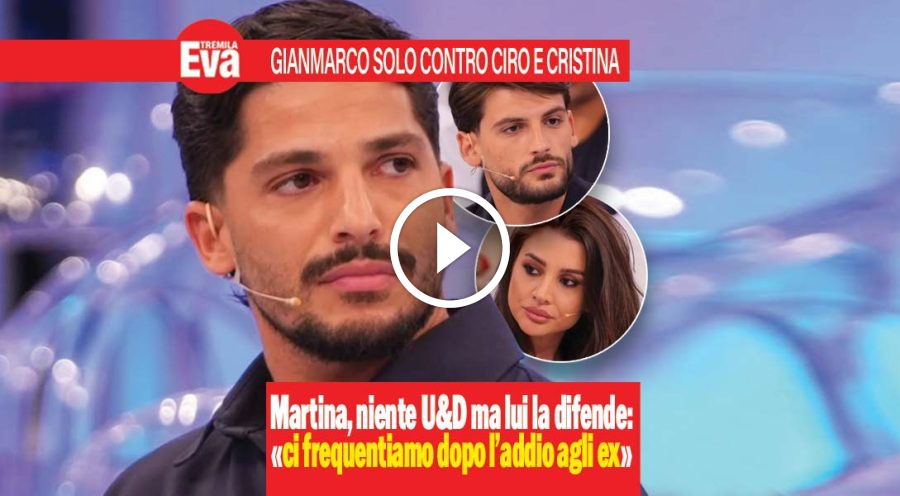 Martina e Gianmarco, l'ex tronista combatte da solo con Ciro