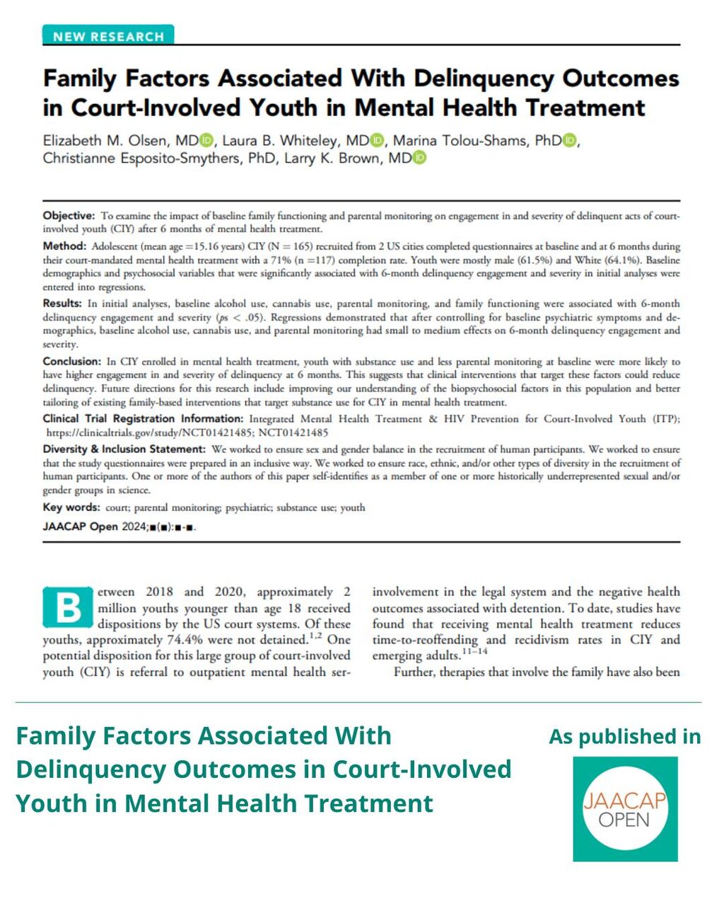 JO 0925 Family Factors Associated With Delinquency Outcomes