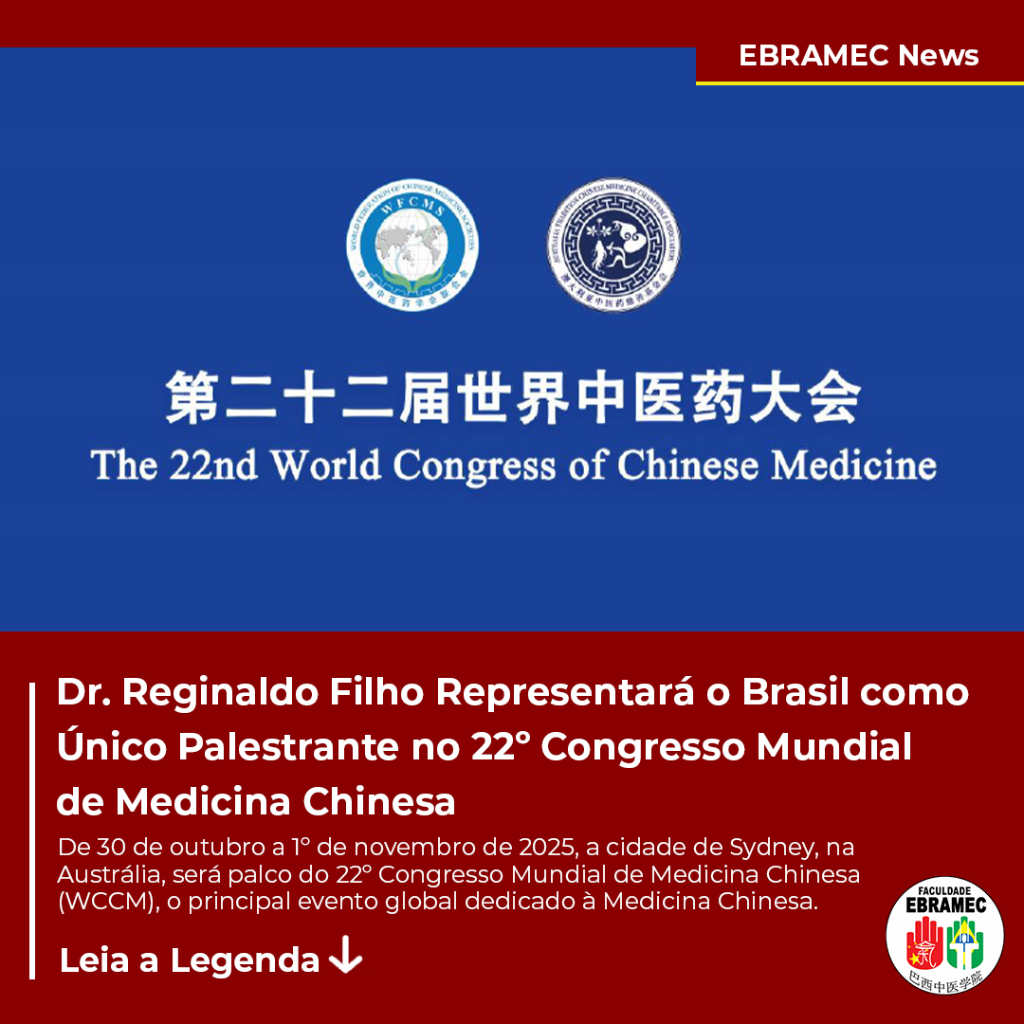 Dr. Reginaldo Filho Representar&aacute; o Brasil como &Uacute;nico Palestrante no 22&ordm; Congresso Mundial de Medicina Chinesa