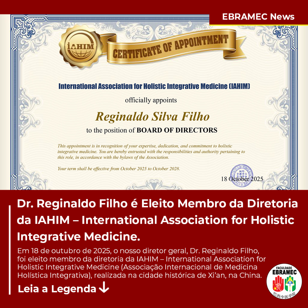Dr. Reginaldo Filho &eacute; Eleito Membro da Diretoria da IAHIM &ndash; International Association for Holistic Integrative Medicine