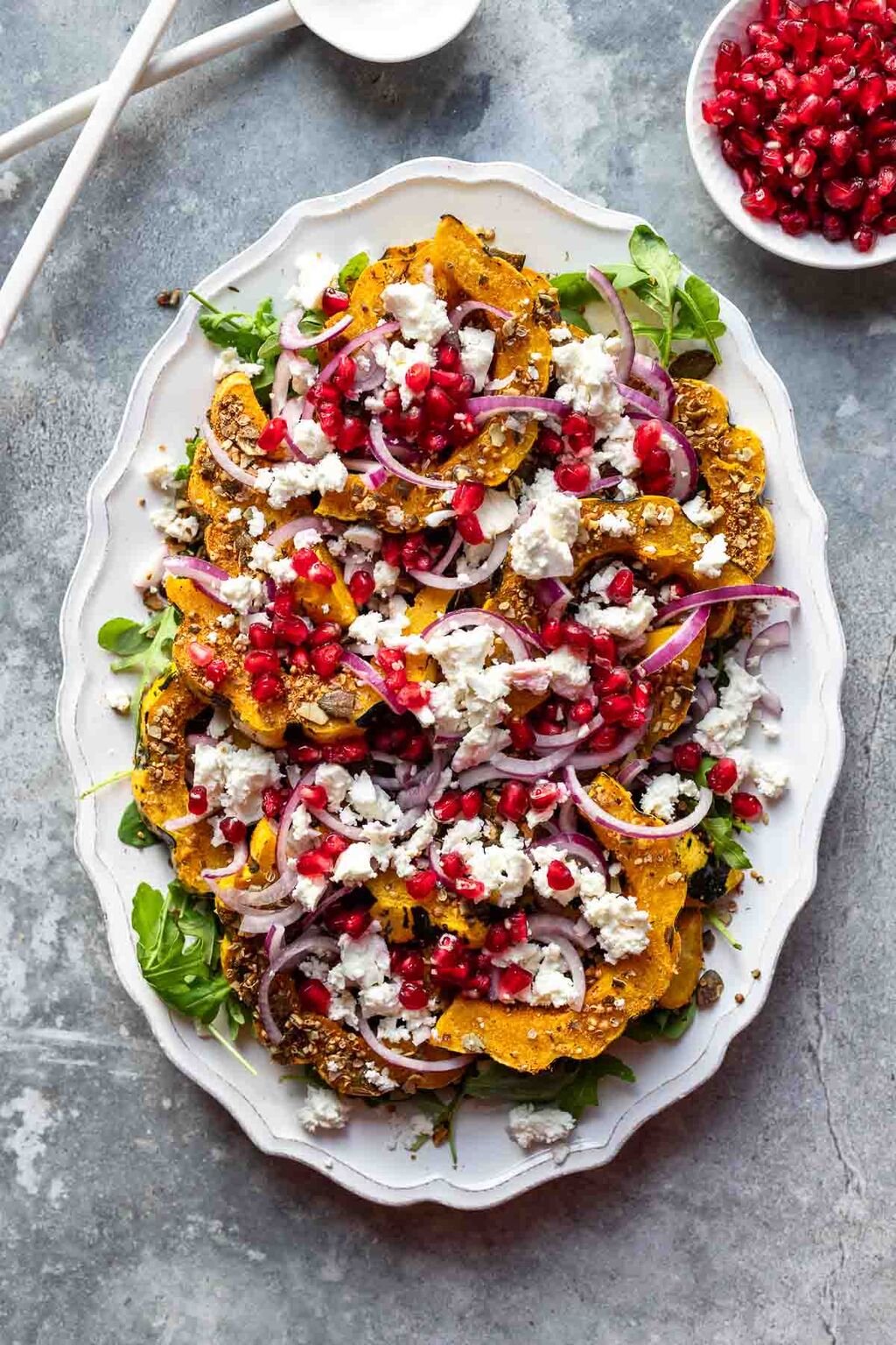 K&uuml;rbissalat mit Fetak&auml;se und Granatapfel | Rezept | Elle Republic