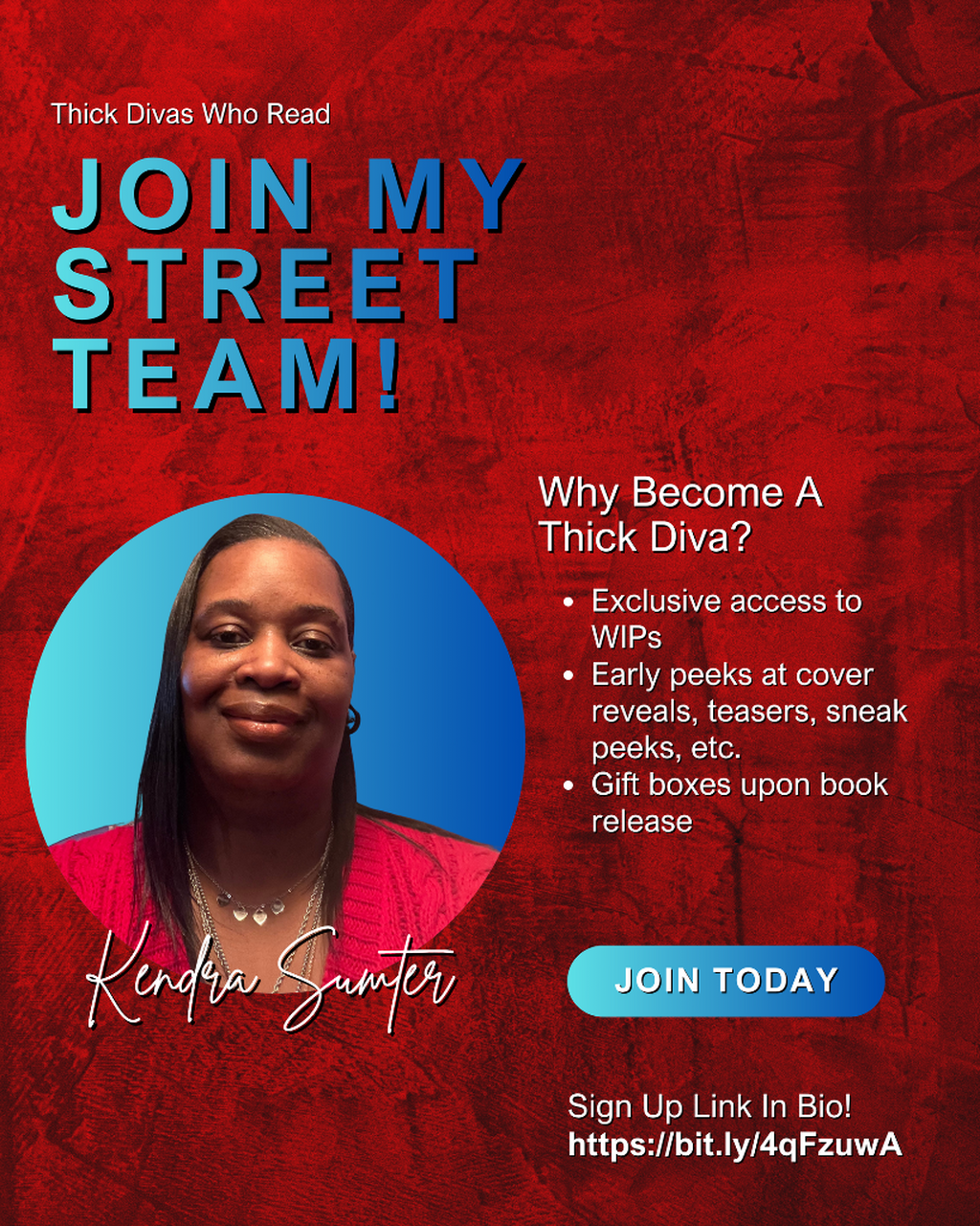 Join Kendra Sumter's Street Team