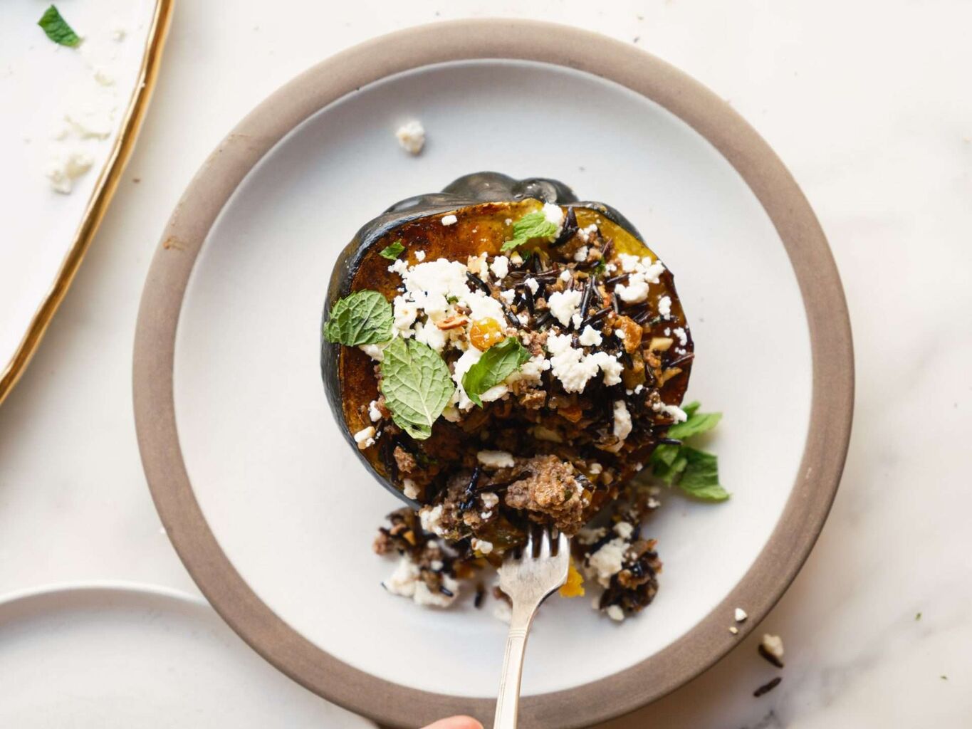 Lamb and Wild Rice-Stuffed Squash